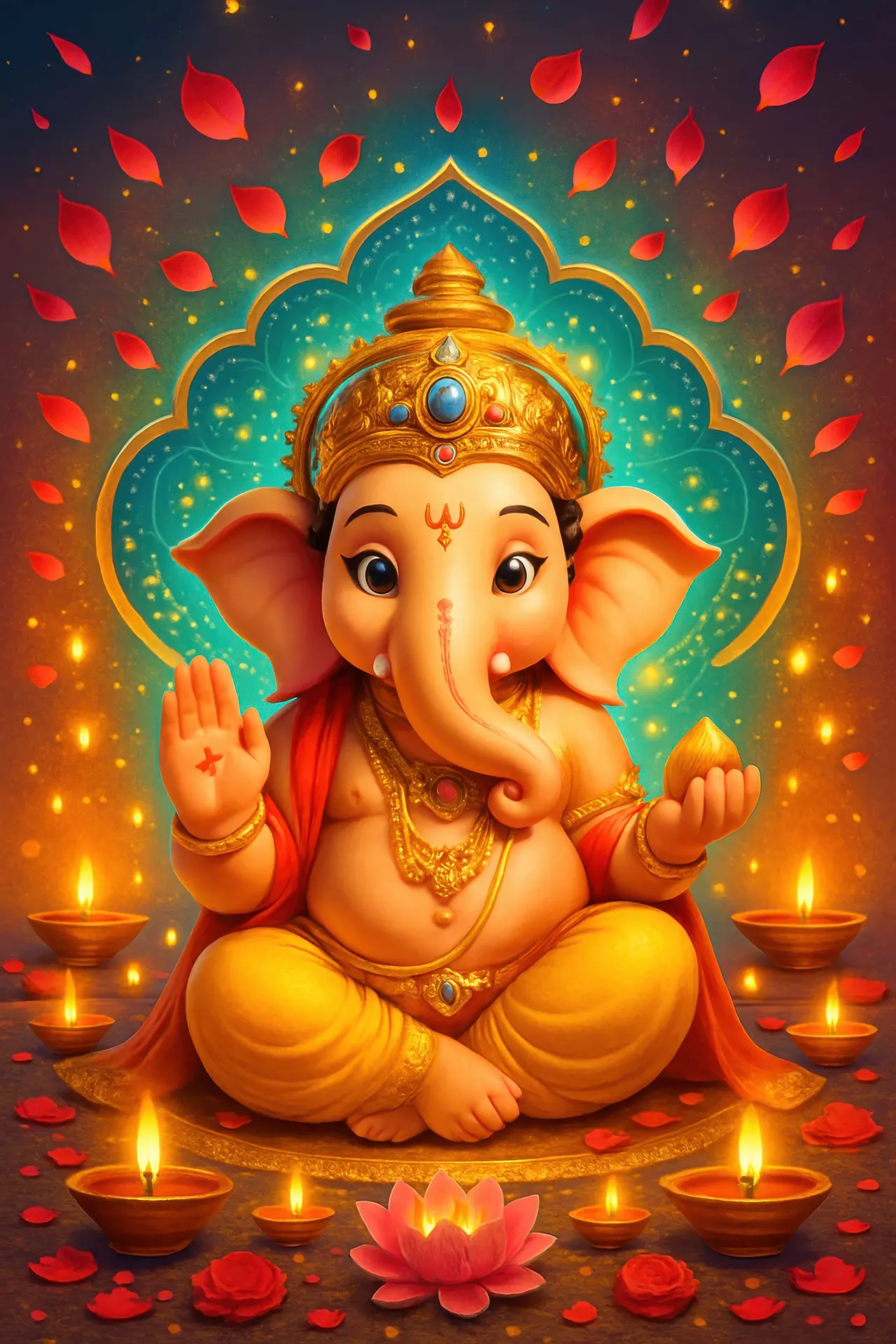 Cute Ganesh Ji Photo for Mobile Wallpaper – Free Download