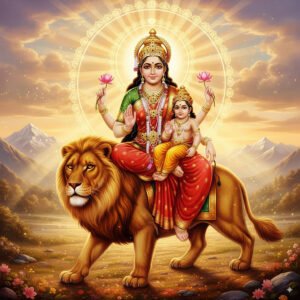Maa Skandamata HD Illustration for Navratri Wallpaper & Background
