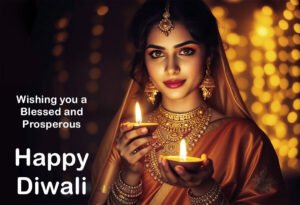 Lady with Diyas – Happy Diwali HD Image for Banner and Poster Design